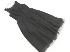 VANILLA CoUTURE ヴァニラクチュール リネン100% プリーツ ワンピース sizeF/黒 ■◆ レディース