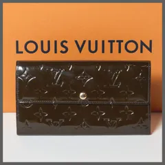 【美品！】 LOUIS VUITTON ルイヴィトン モノグラム ヴェルニ ポルトフォイユ サラ 長財布 アマラント M93524