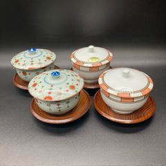 ★未使用品★有田焼 蓋付き 湯呑み 茶托 4個セット