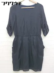 ◇ le.coeur blanc ルクールブラン シアースリーブ 七分袖 ミニ ワンピース サイズ 38 ネイビー レディース  【中古】 【1107230002503】のサムネイル