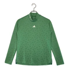 未使用品 レディース アディダスゴルフ adidas GOLF 長袖シャツ M 緑 グリーン モックネック　総柄