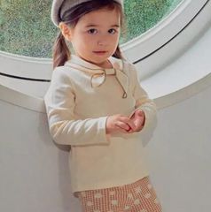 海外子供服　リボン襟Tシャツ