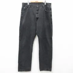 W36/古着 ラングラー ジーンズ メンズ 00s 黒 ブラック デニム spe 25jun16 中古 ボトムス ジーパン Gパン ロング パンツ