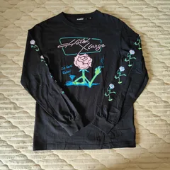X-Large　エクストララージ　長袖Tシャツ　カットソー　ロングスリーブ　XLARGE　ブラック　Sサイズ　BLACK　バラ　ストリート