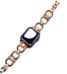 Royce&Roland 互換品 互換品/代替品 チェーンバンド おしゃれ 時計 メタル/シルバー 工具不要/メンズ レディース ギフト プレゼント applewatch アップルウォッチ(ピンクゴールド,  44mm 45mm 46mm)