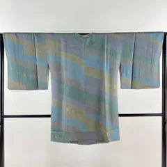 【美品】 道行 身丈86cm 裄丈63.5cm S 和装コート 角衿 椿 霞 灰紫 正絹 秀品 【中古】