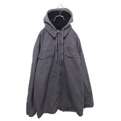 レアUS古着○ディッキーズ ダックジャケット コート ブラック メンズ3XL Dickies ダックジャケット 襟コーデュロイ ブラック【1113A02