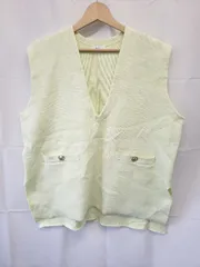 ◇ Θ apart by lowrys アパートバイ ローリーズ コットン ベスト サイズF ライムグリーン系 レディース E  【1508060003997】