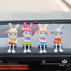 車内 ルームミラー 車の飾り車の飾り かわいいヘッド人形のおもちゃのサムネイル