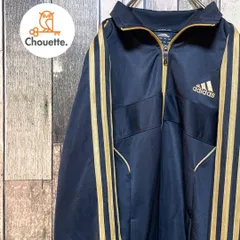 《激レア》アディダス adidas 黒☆トラックジャケット L 刺繍ロゴ デカロゴ ビッグロゴ ワンポイントロゴ パフォーマンス ロゴタグ スリーストライプ CLIMALITE ジャージ ブラック h