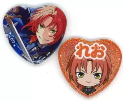 【中古】バッジ・ピンズ 月永レオ(追憶*モノクロのチェックメイト) ハート型缶バッジセット(2個セット) 「一番くじ あんさんぶるスターズ!～追憶セレクション メモリアル～」 H賞