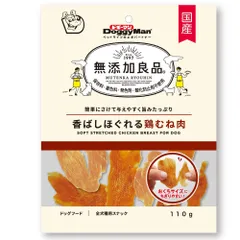 ドギーマン 無添加良品 香ばしほぐれる鶏むね肉 110g 犬用おやつ （1点）