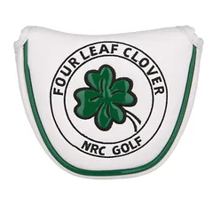 ゴルフカバー　ヘッドカバー パターカバー マグネット付け マレット用  クローバー