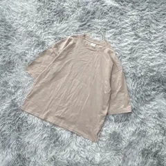 【美品】URBAN RESEARCH DOORS  アーバンリサーチドアーズ  半袖カットソー  オーバーサイズ  (F)  カジュアル  大人カワイイ  レディース  ベージュ系  明るい薄茶色【送料無料】