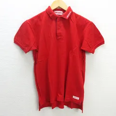 G■ミキハウス/MIKI HOUSE men's 半袖ポロシャツ/鹿の子地【M】赤/men's/115【中古】■