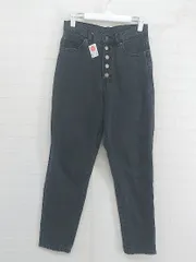 ◇ DR.DENIM ドクターデニム ボタンフライ デニム ジーンズ パンツ サイズ26/30 ブラック レディース P  【1209010000553】