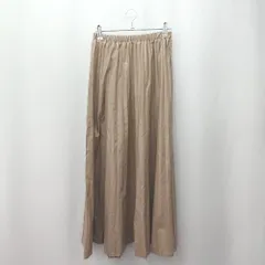 ◇ ⊇ &.NOSTALGIA アンドノスタルジア フェイクレザー ロング フレア スカート サイズM ブラウン レディース E  【1506190004785】