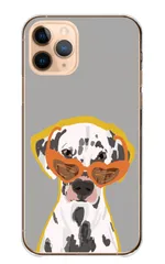 iPhone14Pro ケース カバー アイフォン14 プロ スマホケース ハードケース ダルメシアン 犬 イヌ かわいい おしゃれ オシャレ サングラス ポップ イラスト カラー04