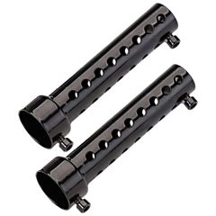 ロング ブラック 2本セット 35mm 幅:35/42/45/48/60mm 汎用 スチール 排気 消音器 マフラー バイク バッフル インナーバッフル インナーサイレンサー Yuumo+