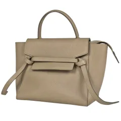 セリーヌ CELINE マイクロ ベルトバッグ 2WAY ショルダーバッグ ハンドバッグ レザー ベージュ レディース 【中古】