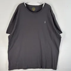 古着 ポロ・ラルフローレン POLO RALPH LAUREN 半袖Tシャツ ロゴ 刺繍 大きいサイズ クルーネック XXL  グレー 無地 メンズ