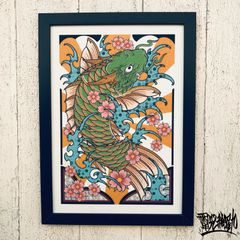 One style☆ 「Lucky gold fish」 原画 金魚 One style様専用☆ 「Lucky gold fish」 原画 金魚 - メルカリ