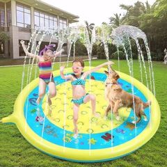 数量限定 ビニールプール噴水マット プレイマット 噴水おもちゃ 庭 ベランダ 水あそび キッズプール レジャープール 子供用プール 直径170cm