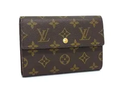 ■極美品■ LOUIS VUITTON ヴィトン M61202 モノグラム ポルトトレゾール エテュイ パピエ 三つ折り 財布 ブラウン系 FH7192