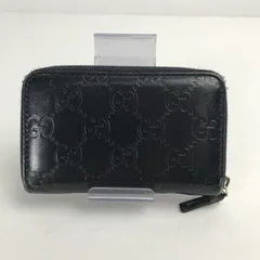 【中古品】GUCCI グッチ 235558 グッチ シマ ラウンドファスナー コインケース 小銭入れ ブランド カラー：ブラック レディース 【250110-mh-04-fuz】