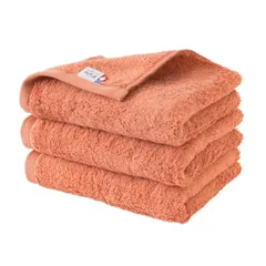 【特価商品】FUu(ふぅ) フェイスタオル 認定 3枚セット やわらか ふわふわ 今治タオル 厚手 吸水 ホテル仕様 ブルーム 日本製 綿100％ (オレンジ)