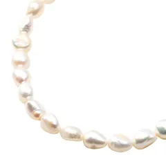 【A：ホワイト×ワンサイズ】[Cream dot. クリームドット公式] ネックレス レディース   ショート 淡水パール 球形パール パール 大人 上品 エレガント きれいめ カジュアル シンプル  