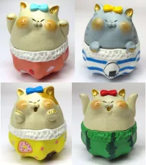 【中古】トレーディングフィギュア 全4種セット 「にゃん家の団欒 ふくふくまんまるおぱんつねこさん」