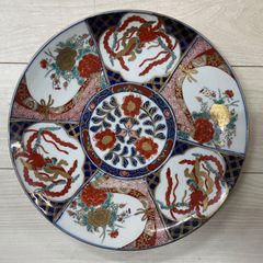 有田焼　秀峰　飾り大皿　伊万里絵付　牡丹　蝶々　青海　４６センチ 未使用品】有田焼 秀峰 金彩鳳凰牡丹花絵 大皿 伊万里 - メルカリ