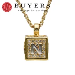 【中古】 ニナリッチ ネックレス メタル ラインストーン ゴールド キューブ メッキ アクセサリー レディース 女性 NINA RICCI
