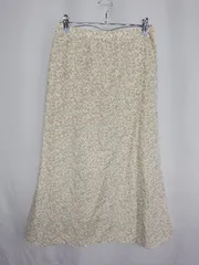 ◇ Θ SENSE OF PLACE by URBAN RESEARCH 花柄 ウエストゴム ロング丈 フレア スカート サイズF イエロー系 レディース E  【1409240069645】