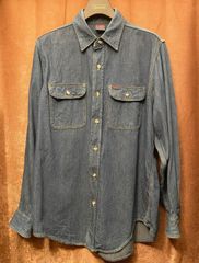 ☆ボンクラ(BONCOURA)インディゴドット抜染ワークシャツ☆38美品