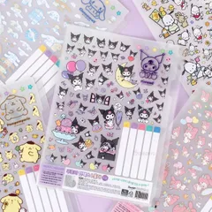 サンリオ インデックス Lホルダー 5個+ステッカーセット ファイル ≪ キャラクター ステッカー 付き ≫ クリアファイル  A4サイズ　（並行輸入品）