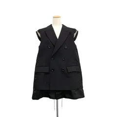 入手困難★sacaiサカイ★完売新品スーチングロングベストジレ 2023AW☆sacai スーツミックスベスト ジャケット SuitingMixVest