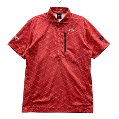 サイズ：XL OAKLEY オークリー  半袖ポロシャツ スカル 総柄 レッド系 [240101537996] ゴルフウェア メンズ ストスト