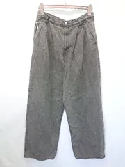 ◇ Θ ◎ Alfred Alex ケミカル ヴィンテージメイク ワイドデニム パンツ サイズL ブラック メンズ E  【1411130014413】