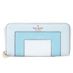 ケイトスペード 長財布 katespade ぺブルレザー レナ カラー ブロック ロゴ ラージ コンチネンタル ジップ アラウンド ウォレット 財布 ブルーマルチ KK150