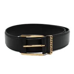 レア美品　Versace メデューサ　レザーベルト　ゴールド　ブラック　メンズ メドゥーサ ビギー レザー ベルト ブラック,ゴールド | VERSACE JP