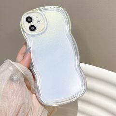 【在庫セール】ケース ラグジュアリー ケース メッキ ケース ケース 電気メッキスマホカバー デザイン クリア ウェーブ TPUカバー 波状エッジ おしゃれケース ソフトシェル 可愛い ケース 用の ワイヤレス充電対応 軽量 inch 薄型 6.1 ファッショ