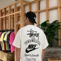 新品 特価値 Nike x stussy ステューシー ダイス Tシャツ ホワイト　男女兼用