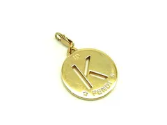 FENDI フェンディ IDENTIFICATION イニシャル K キーホルダー チャーム ネックレストップ ゴールド系 DJ5255