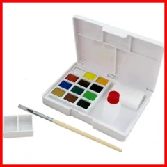 サクラクレパス 絵の具 固形水彩 プチカラー 12色 NCW-12