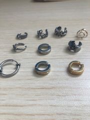 【在庫処分】 イヤーカフ フェイクピアス 10点セット メンズ fp-975