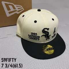 《NEWERA》ニューエラ　シカゴ　ホワイトソックス　59FIFTY 　2トーン　キャップ　チャンピオン刺繍　オフホワイト　ブラック　7 3/4