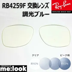 RayBan レイバン RB4259F用 交換レンズ 50or53サイズ 調光レンズ 調光ブルー UVカット サングラス