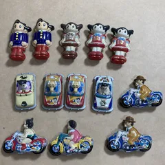 ★ 鉄腕アトム ブリキ おもちゃ 13点 まとめ商品 アトム ウラン お茶の水博士 ヒゲおやじ 昭和レトロ レア 明治製菓食玩 0.11kg